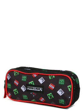 Trousse Minecraft Blocs - 2 compartiments Noir