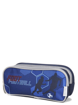 Trousse Phil�as Sport Football - 2 compartiments Bleu