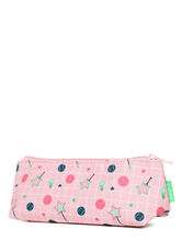 Trousse triangle Tann's Caroline Vert/Rose