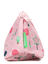 Trousse triangle Caroline Vert/Rose
