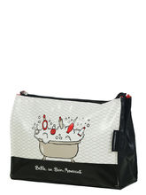 Trousse de toilette Derrire la porte Celia Chic Blanc Noir