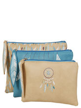 Set de 3 trousses de toilette Derrire La Porte Suzanne Madame Rve Beige