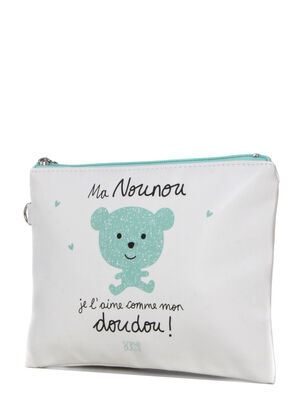 Trousse de toilette Derri�re la porte Paix Ma Nounou Blanc