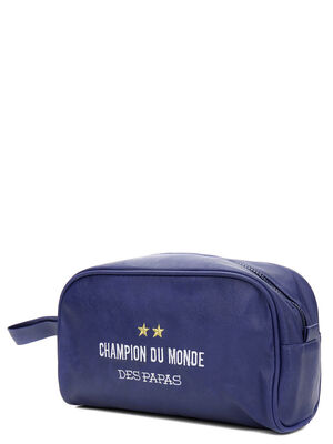 Trousse de toilette Derri�re la porte Loba Champion du Monde des Papas Bleu
