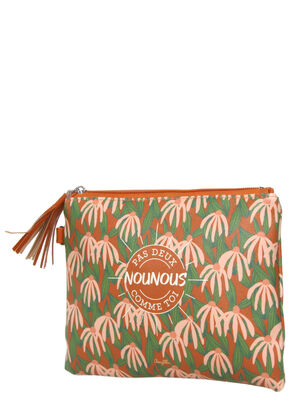 Trousse de toilette Derri�re la porte Paix Pas Deux Nounous Marron