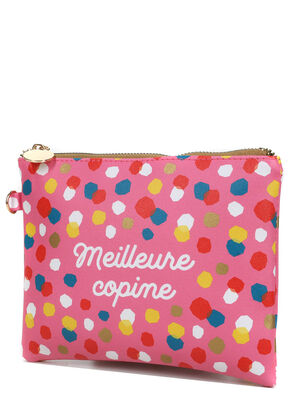 Trousse de toilette Derri�re la porte Paix Meilleure Copine Rose