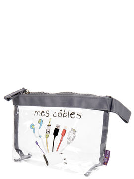 Trousse de toilette transparente Mes c�bles