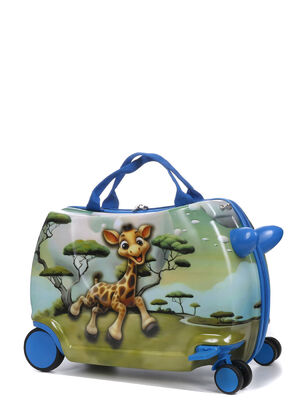Valise cavalier A�rial Girafe 47 cm Bleu Fonc�
