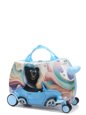 Valise cavalier A�rial Ourson 47 cm Bleu