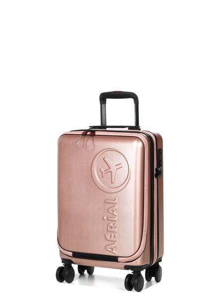 Valise cabine rigide extensible Multimedia Classic 2 - 55 cm - Poche Frontale Rose
