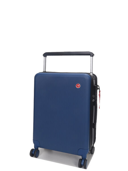 Valise cabine rigide Ikonic 55 cm - Double ouverture Bleu Noir