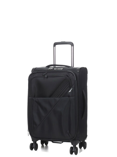 Valise cabine souple extensible Toliman 55 cm Noir