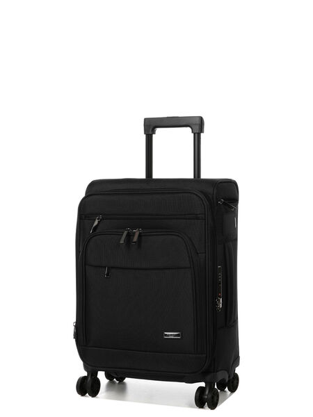 Valise cabine souple extensible Gemini 55 cm Noir