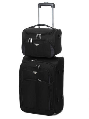 Valise Airtex Pollux 53 cm et vanity Noir