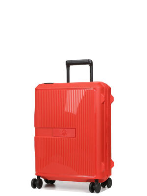 Valise Benetton Color Block Slim 55 cm Rouge