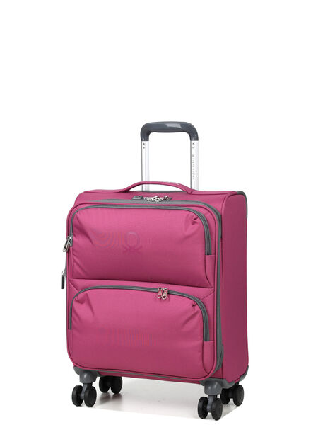 Valise cabine souple extensible UCB Soft Slim 55 cm Rose