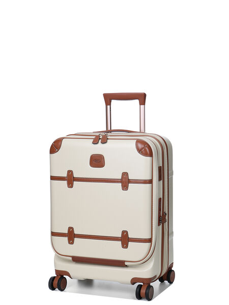 Valise cabine rigide extensible Bellagio S 55 cm - Poche Frontale Crème