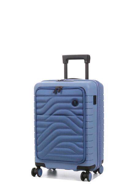 Valise cabine rigide extensible Be Young Ulisse 55 cm - Poche Frontale Bleu Gris