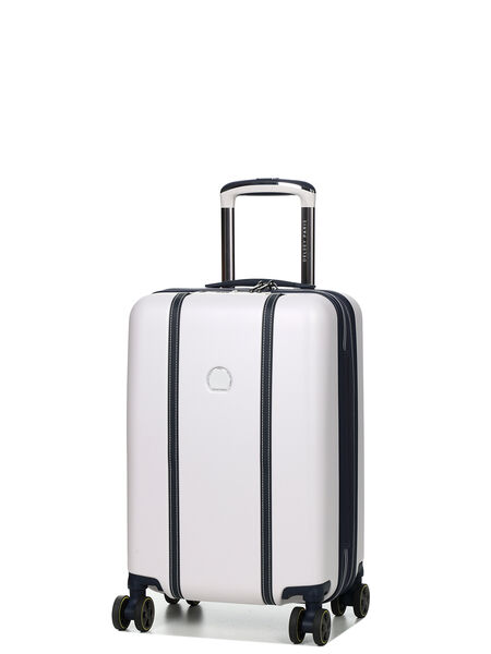 Valise cabine rigide extensible Cadence 55 cm Ivoire/Marine