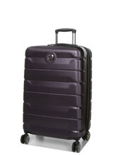 Valise Voyage En Tissu Violet Avec Fermeture à Glissière Fond Blanc Isolé  Vue De Côté Image stock - Image du isolement, aéroport: 209245413