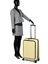 Valise rigide extensible Securitime Zip 66 cm Jaune Pale