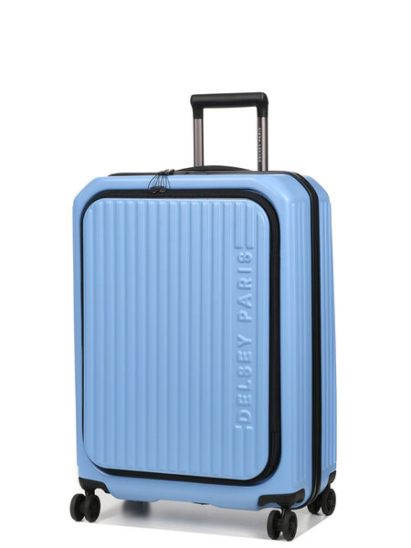 Valise rigide extensible Securitime Zip 66 cm Bleu Lavande