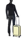 Valise cabine rigide extensible Securitime Zip 55 cm Jaune Pale Jaune Pale