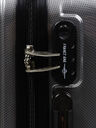Valise cabine rigide Shiny 50 cm Argent carbone