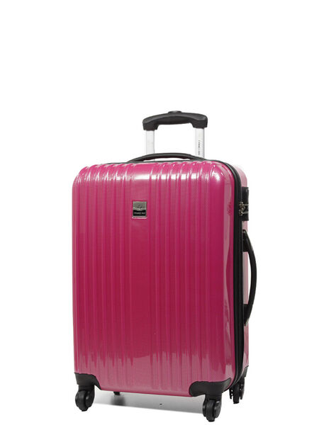 Valise rigide Shiny 60 cm Fushia carbone