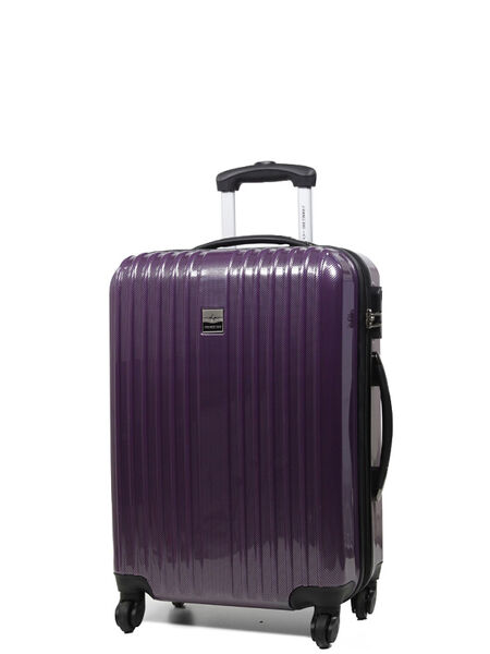 Valise rigide Shiny 60 cm Prune carbone