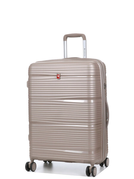 Valise rigide extensible Bionic M 65 cm Beige