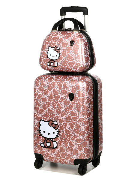 Valise cabine rigide extensible Hello Kitty 53 cm et vanity Rose Gold