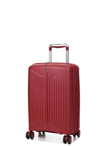 Valise cabine rigide extensible Evaé Slim 55 cm Rouge