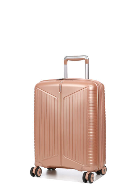 Valise cabine rigide extensible Eva� 55 cm Rose P�le
