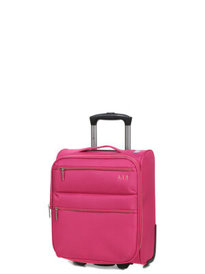 Valise Lys Nashville 2 - 43 cm - 2 roues Fuchsia / Beige