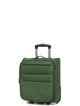 Valise cabine underseat souple extensible Nashville 2 - 43 cm - 2 roues Vert / Chocolat