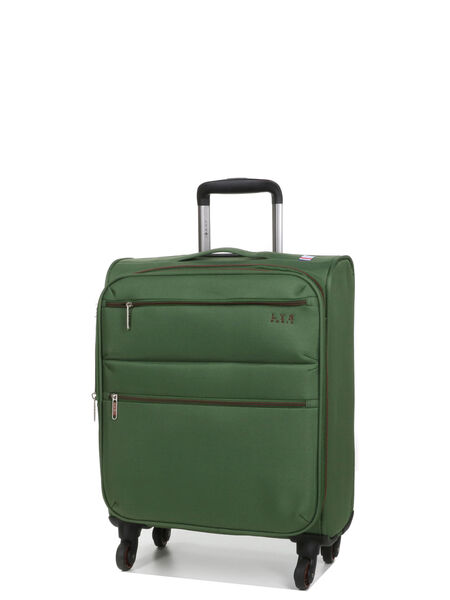Valise cabine souple extensible Nashville 2 - 55 cm Vert / Chocolat