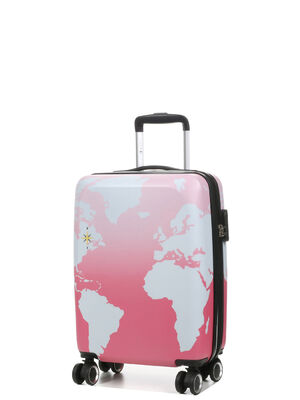 Valise Lys Mappemonde 55 cm Rose