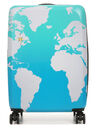 Valise rigide extensible Mappemonde 66 cm Vert Bleu
