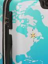Valise rigide extensible Mappemonde 66 cm Vert Bleu