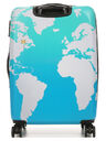 Valise rigide extensible Mappemonde 66 cm Vert Bleu