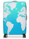 Valise rigide extensible Mappemonde 75 cm Vert Bleu