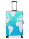 Valise rigide extensible Mappemonde 75 cm Vert Bleu
