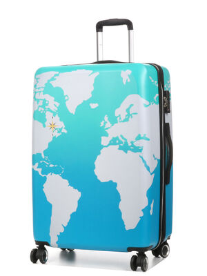 Valise Lys Mappemonde 75 cm Vert Bleu