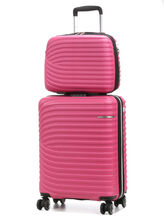 Valise Lys Managua 55 cm et vanity Fuchsia