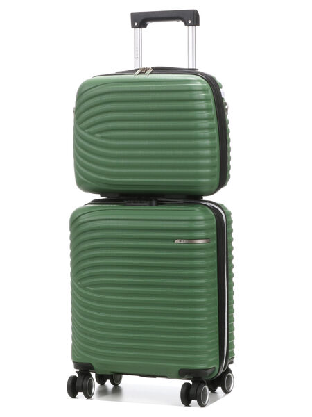 Valise cabine underseat rigide Managua 45 cm et vanity Vert