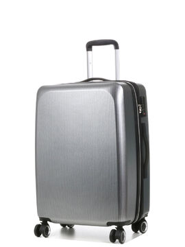 Valise rigide extensible Bergen 65 cm Argent