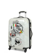 Valise Madisson Globe 66 cm Blanc