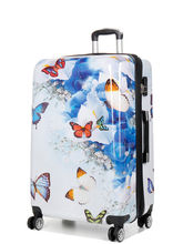 Valise Madisson Papillon Fleuris 75 cm Bleu
