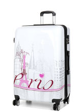 Valise Madisson Monuments Paris 75 cm Blanc